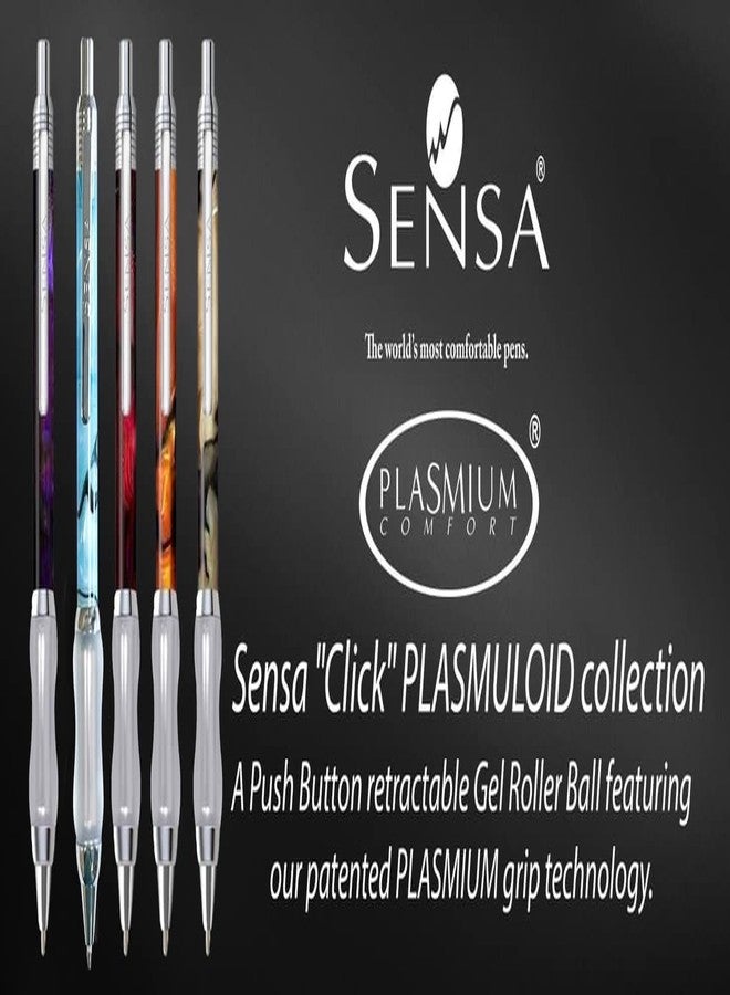 Sensa "CLICK Retractable Ballpoint Pen (Crimson Burgundy Pearl) - Image 2