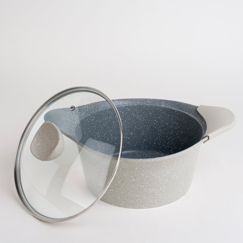 ألبرتو طقم قدور ألومنيوم 8 قطع، بني فاتح - Image 4