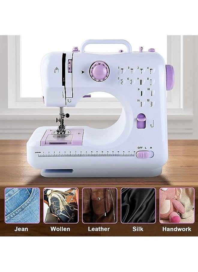 Arabest Mini Sewing Machine for Beginners and Kids, Sewing Machines with Reverse Sewing and 12 Built-in Stitches, Portable Sewing Machine  - Image 1