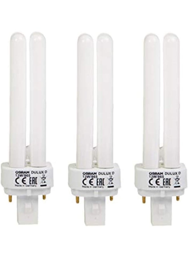 Osram Osram Home Decorative High Quality And Durable, 2 Pin Day Light Double Twin Tube Cfl Bulb, 13 Watt Energy Saving Bulb, Cool White - (Pack Of 3)  - Image 2