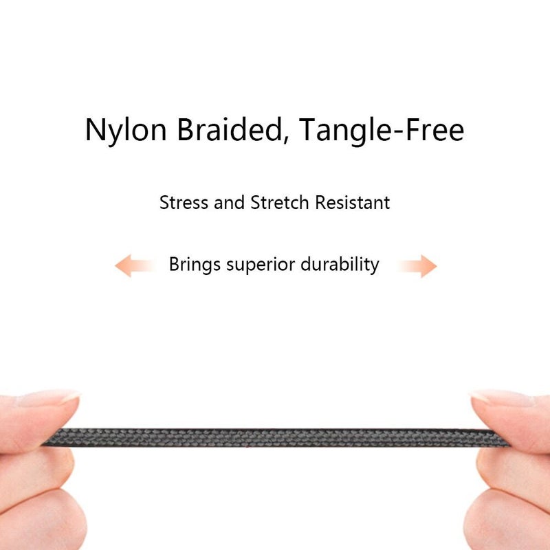COSOOS 4 Short USB Type C Cables 9in23cm Nylon Braided Fast Charge  Sync USB C to USB 30 Cables for iPhone 16 15 Samsung Galaxy S23 S22 S21 Note 10 Google PixelLG V20 G6 Charging Station - Image 4