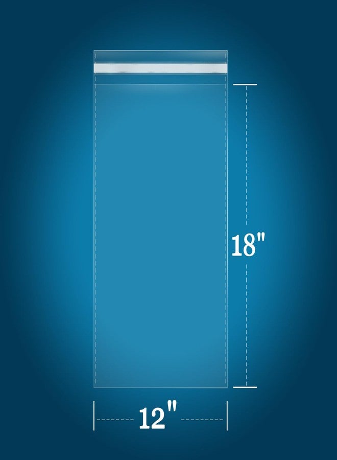 iMailer - 200 Count - 12" x 18" Clear Cellophane Bags Self Seal- Cello Large Resealable Plastic Poly Bags for Clothing, T-Shirts, Pants - Image 2