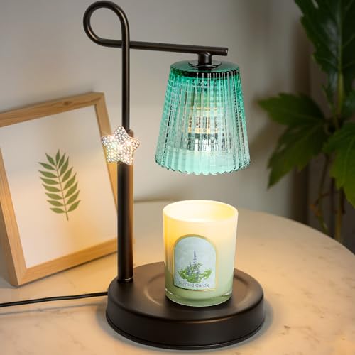 SHARE&CARE Candle Warmer Lamp - Valentine's Festive Metal Wax Melter with Timer & 4 Dimming Modes, Gift-Ready for Women, Christmas, Birthday, Women Gift for Mom, Wife,Her (Black-St) - Image 1