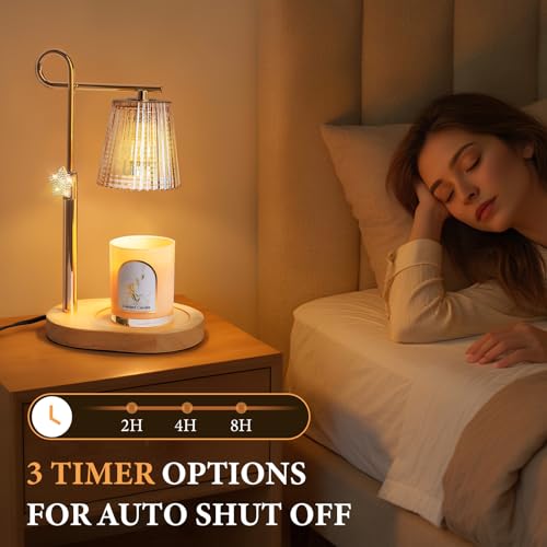 SHARE&CARE Candle Warmer Lamp - Valentine's Festive Metal Wax Melter with Timer & 4 Dimming Modes, Gift-Ready for Women, Christmas, Birthday, Women Gift for Mom, Wife,Her (Black-St) - Image 5
