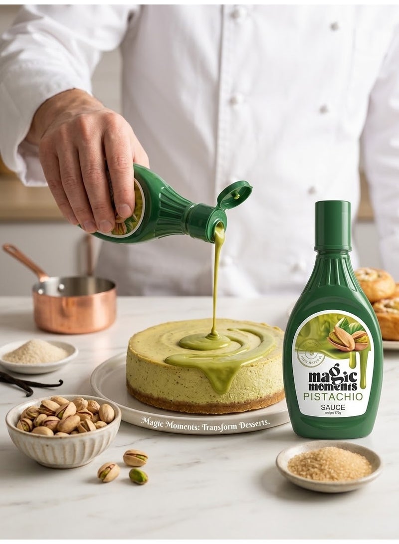 Pistachio Sauce – 170g, for garnishing desserts and beverages.