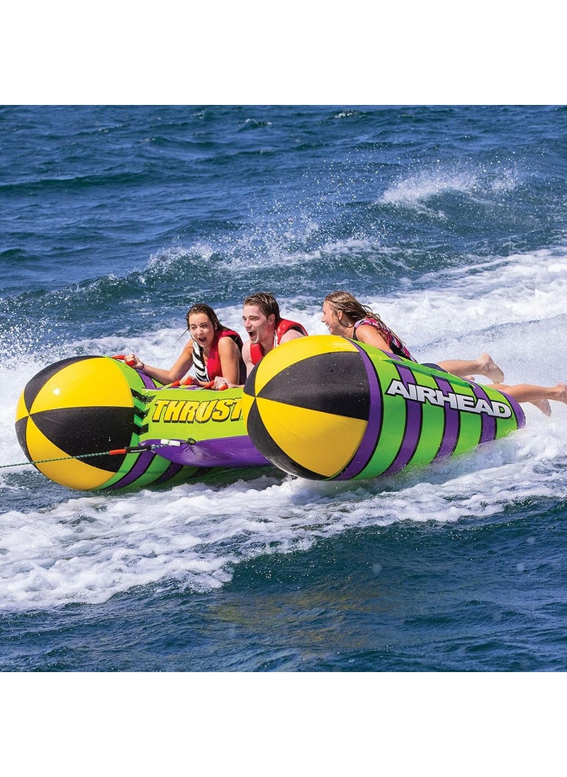 Airhead Airhead Thrust 3 Rider Towable Tube GreenPurple  - Image 3