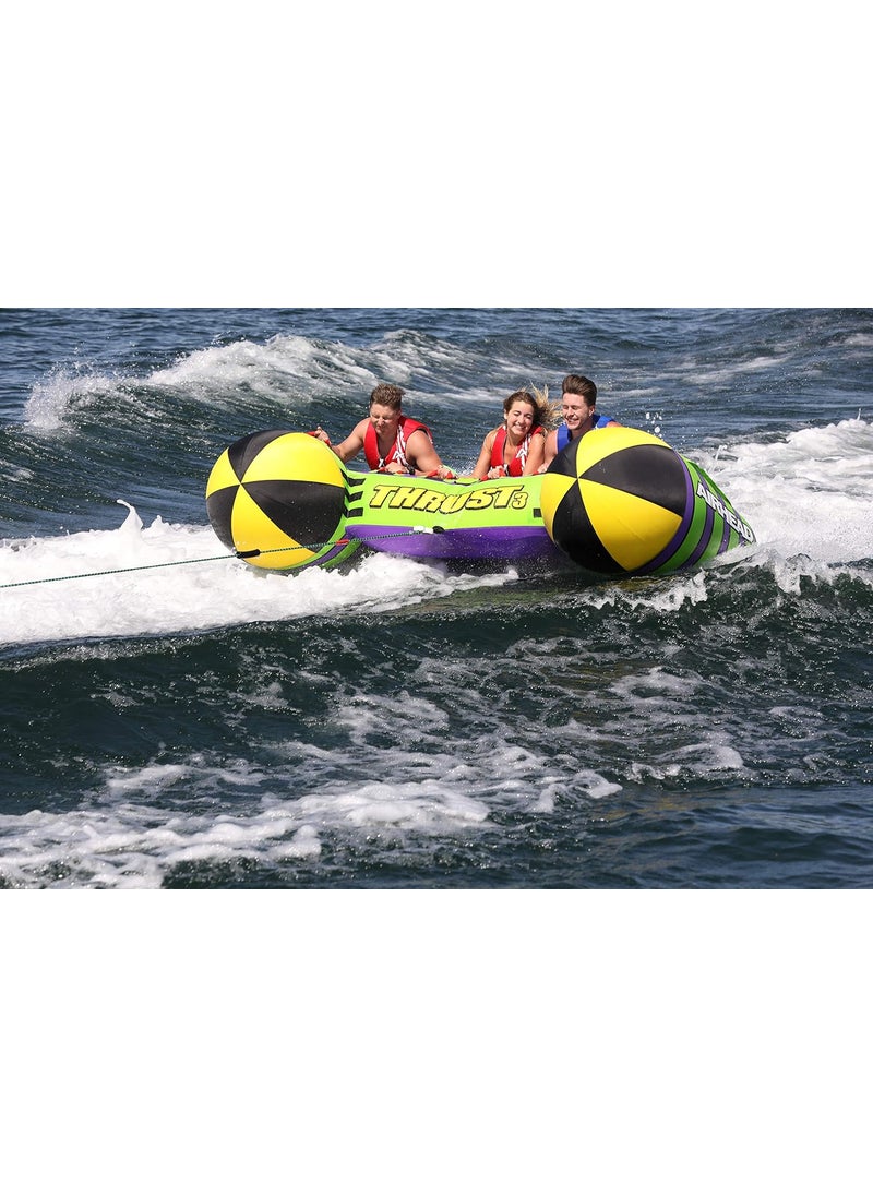 Airhead Airhead Thrust 3 Rider Towable Tube GreenPurple  - Image 2
