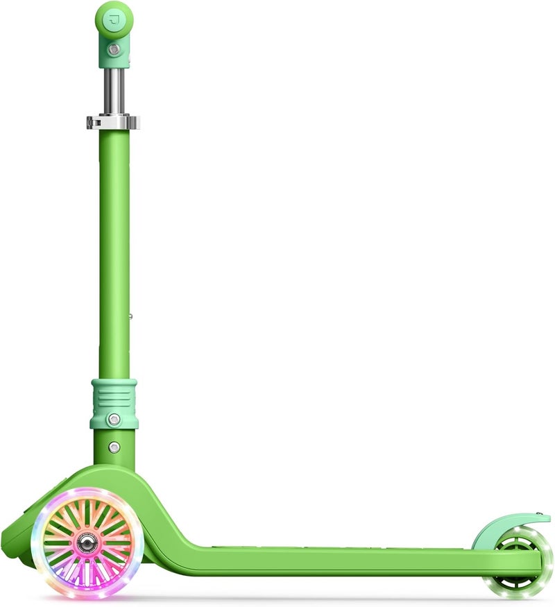 JETSON 3-Wheel Light-Up Kick Scooter, Lights on Stem & Wheels, Height Adjustable Handlebar, Rear Brake, Foldable, Ages 3+ - Image 1