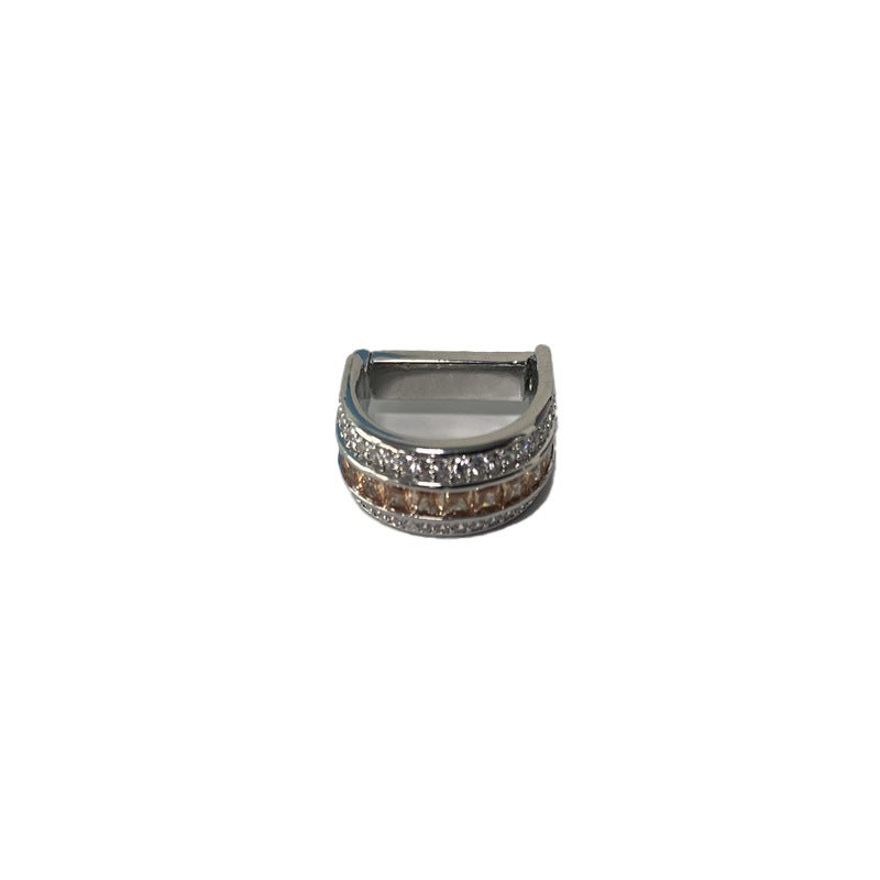 New Selling Men'S Dress High-Grade Zircon Micro-Inlay Tie Buckle Fixed Ring Tie Clip Fashion Accessories - Image 1