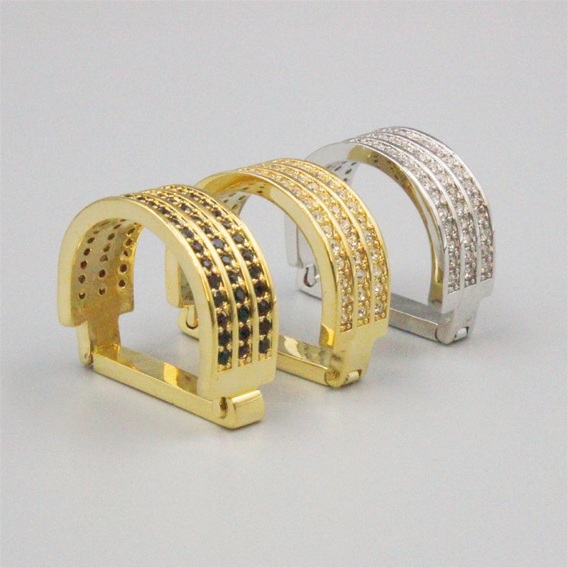 New Selling Men'S Dress High-Grade Zircon Micro-Inlay Tie Buckle Fixed Ring Tie Clip Fashion Accessories - Image 2