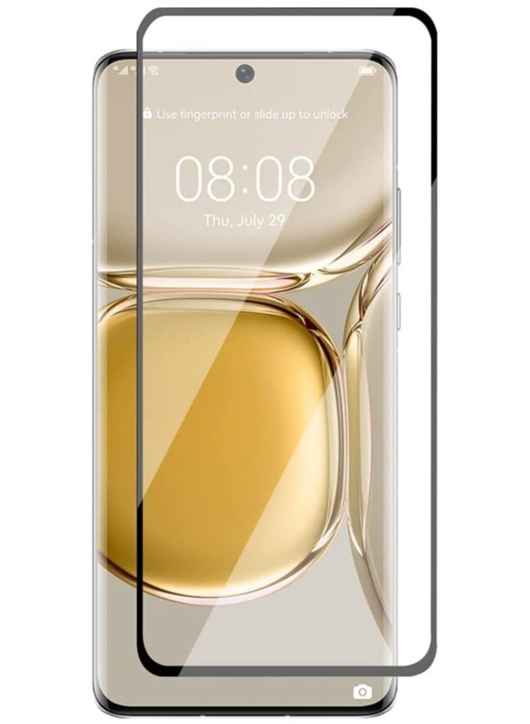 ELTRAZONE Huawei P50 Pro Tempered Glass, 3D Curved Full Glue, (Full Screen Coverage), Touch Sensitive, Anti Scratch, HD Clear, Case Friendly - Image 1