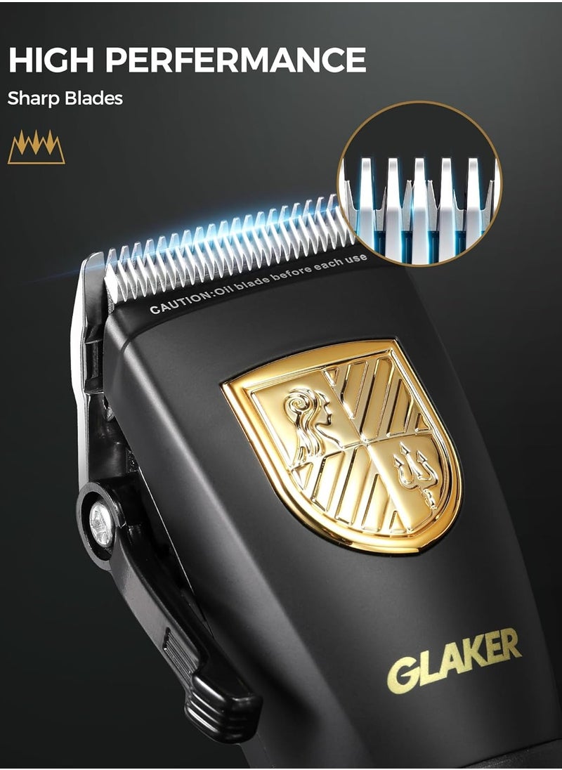 GLAKER Hair Clippers for Men Professional, Cordless Clippers for Hair Cutting, Men's Hair Clippers and Trimmer Kit for Barber with LED Display 15 Guide Combs  - Image 3