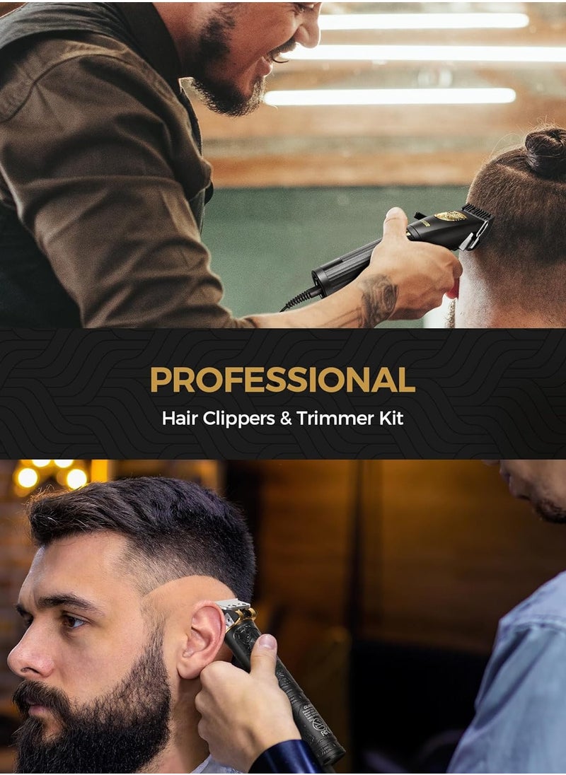 GLAKER Hair Clippers for Men Professional, Cordless Clippers for Hair Cutting, Men's Hair Clippers and Trimmer Kit for Barber with LED Display 15 Guide Combs  - Image 5