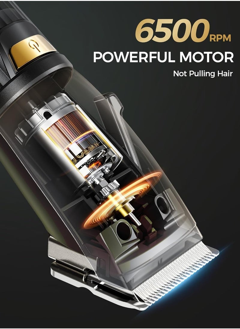 GLAKER Hair Clippers for Men Professional, Cordless Clippers for Hair Cutting, Men's Hair Clippers and Trimmer Kit for Barber with LED Display 15 Guide Combs  - Image 2