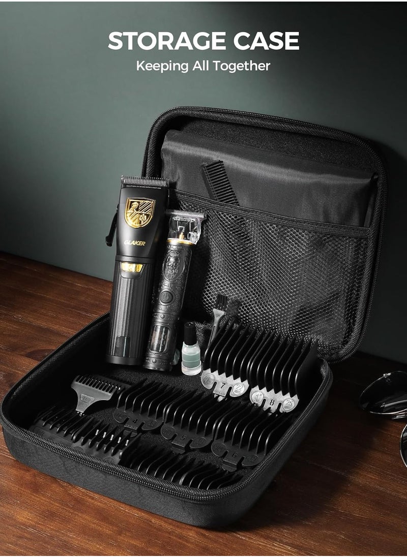 GLAKER Hair Clippers for Men Professional, Cordless Clippers for Hair Cutting, Men's Hair Clippers and Trimmer Kit for Barber with LED Display 15 Guide Combs  - Image 4