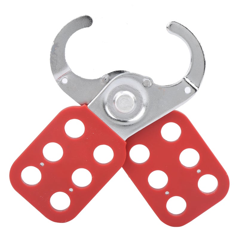 1in Jaw Lockout Hasp Safety Tagout for Padlock Plastic Insulated Snap Lock Nylon PA Steel - Image 3