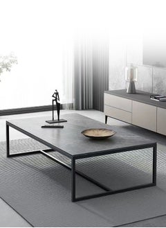 Ammar Space Centre Table Modern Coffee Table for Living Room Sofa Side Tables with Metal Frame Corner Tea Table for Home Office  - Image 2