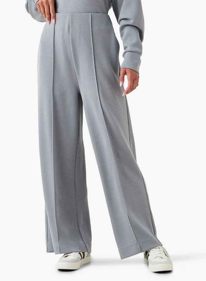 سبلاش فيڤ Regular Fit Flexi Waist Soft Touch Wide Leg Pants with Pintuck Detail