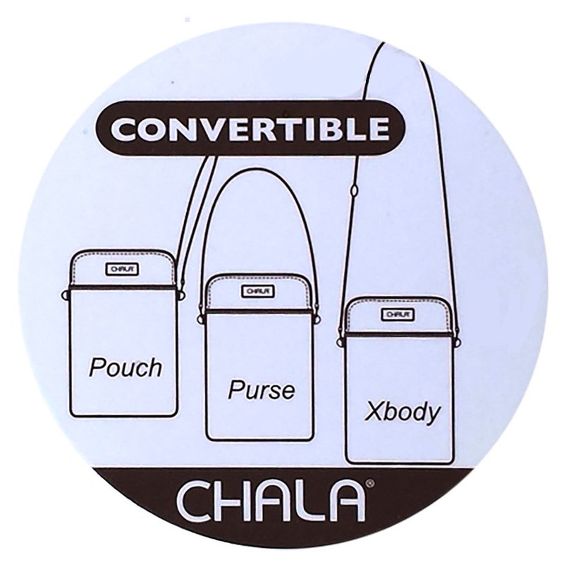 CHALA Dog Collection Cell Phone Crossbody Purse-Women PU Leather/Canvas Multicolor Handbag with Adjustable Strap - Toffy Dog - burgundy - Image 3