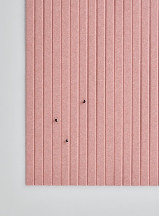VIVELDA Large Cork Boards for Walls Black Felt Alternative - Slat Wall Paneling, Bulletin Board Tiles for Home Decor, Push Pin Corkboard Organizer for Office or Classroom-12-Pack Panel Kit (Coral) - Image 3