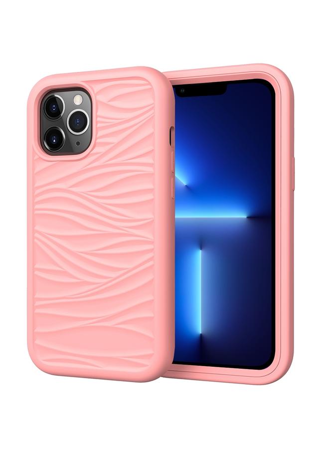 Zaboon Case For iPhone 13 Pro Max Wave Pattern 3 in 1 Silicone + PC Shockproof Protective Case - Image 1