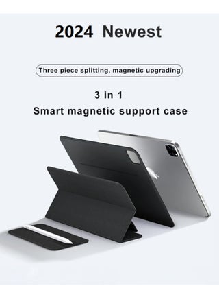 Apple iPad Pro 11-inch(2nd, 3rd, 4th Generation) Case,Detachable Smart Dual Clip Magnetic Holster Case,Supports Pencil Gen 2 Charging Magnetic Accessory Cover,Sleep with auto wake,Black - pzsku/Z97D4BD864CEE77DC88E7Z/45/_/1715201745/14878f90-1b7d-4bf7-ab12-3c6ee6446aa3