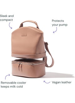 Willow Willow Breast Pump Bag | Convertible and Adjustable Tote for Hands-Free Wearable Breast Pumps | Pump Bag with Cooler and Pockets | Dusty Pink  - Image 2