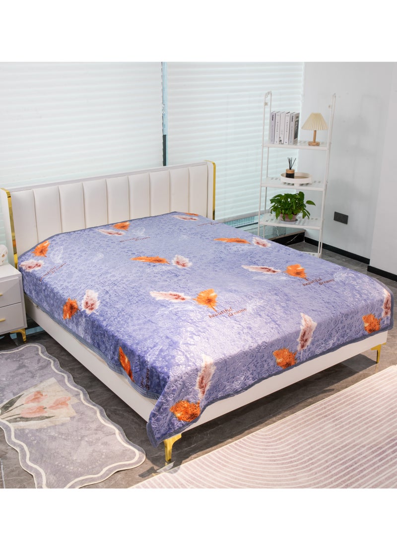 ستارجولد بطانية غائمة فاخرة بطبقة واحدة مصنوعة من خيوط البوليستر المغزول بنسبة 100%، تم الحصول عليها من البوليستر البكر وهو مناسب للشتاء وموسم الأمطار 155 × 210 سم 5.5 رطل - Image 1