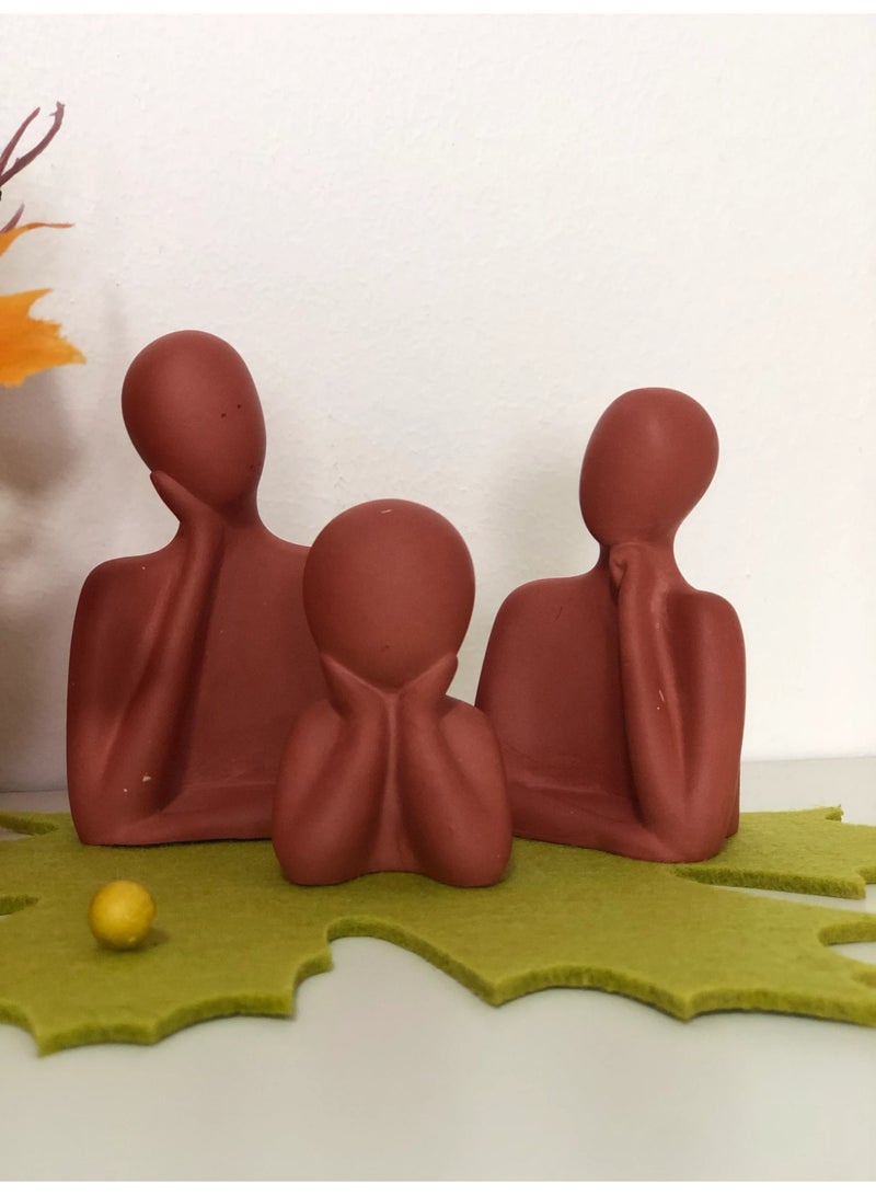 Couple And Family Statue | Durable Resin Sculpture | Small Home Decor Pieces For Living Room | Tabletop Art Pieces