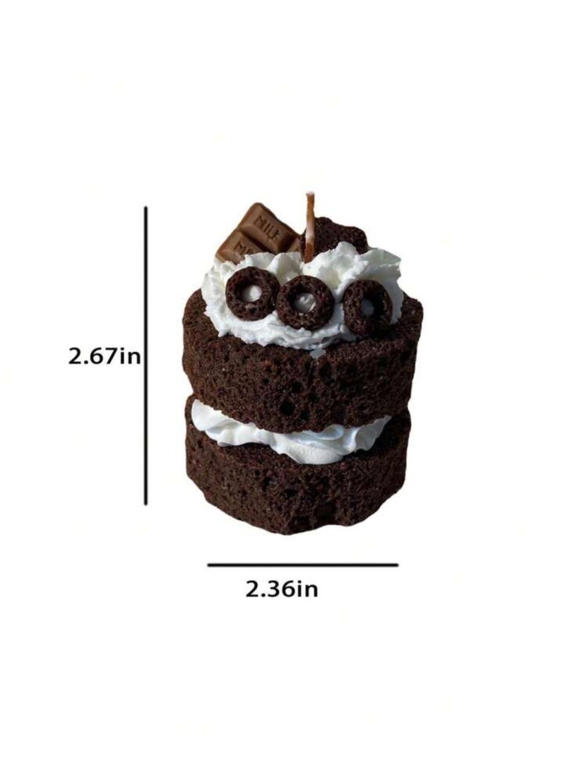 Sweet Cathy Mini Chocolate Cake Shaped Decorative Scented Candles Smoke-Free Home Decoration Birthday Wedding Gift Valentine's Gift Candle - Image 4
