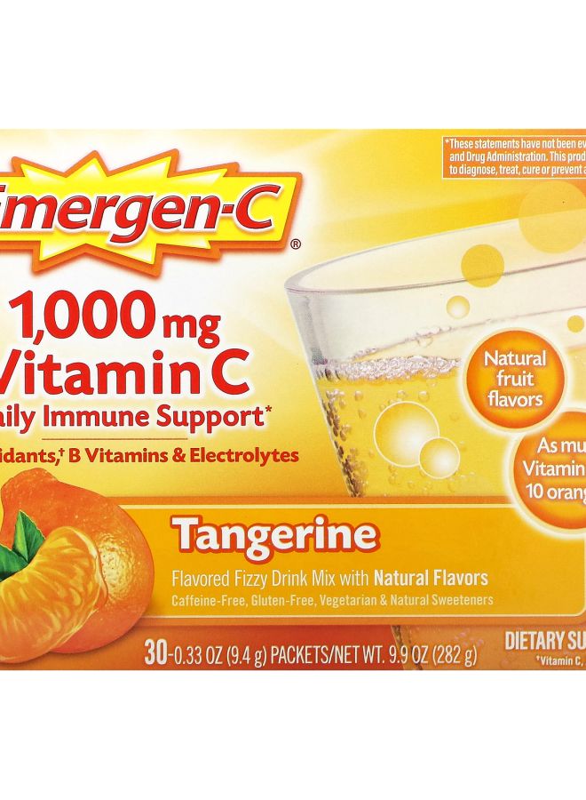 Emergen-C Vitamin C Tangerine 1000 mg 30 Packets 0.33 oz (9.4 g) Each