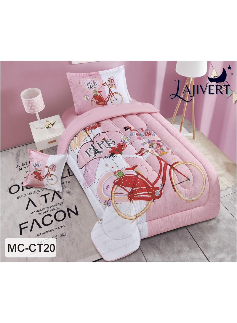 LAJIVERT Comforter set for children's summer bed, heavy filling, excellent soft texture, 4 pieces 