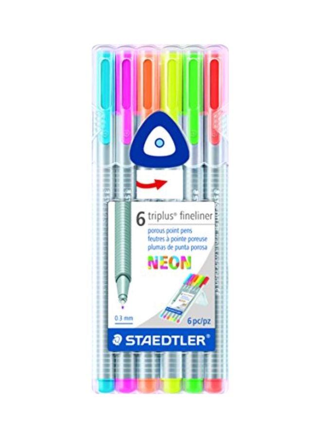 ستدلر طقم أقلام بخط رفيع للرسم مكون من 6 قطع