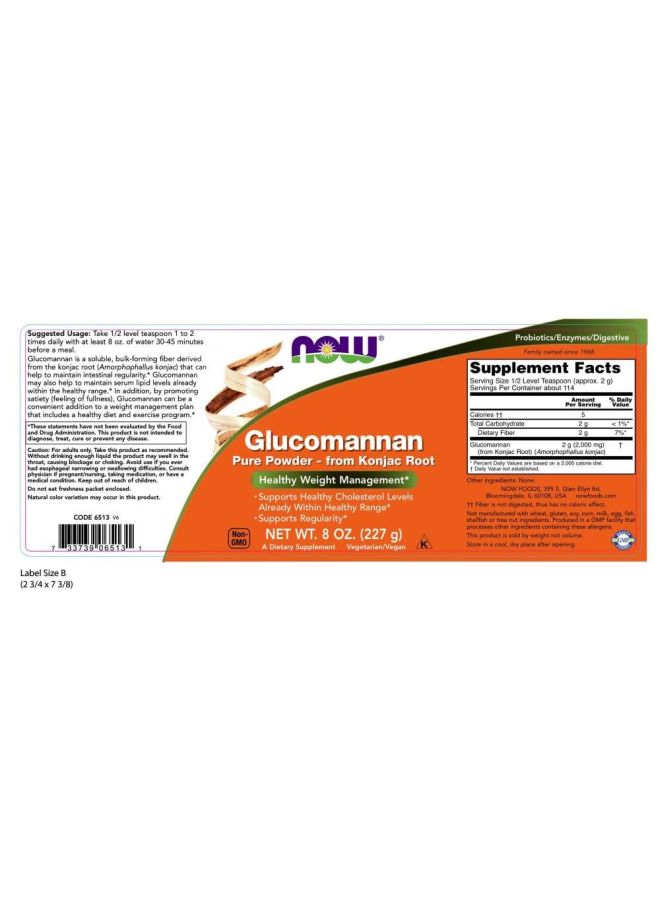 Now Foods Glucomannan Pure Powder - Image 3