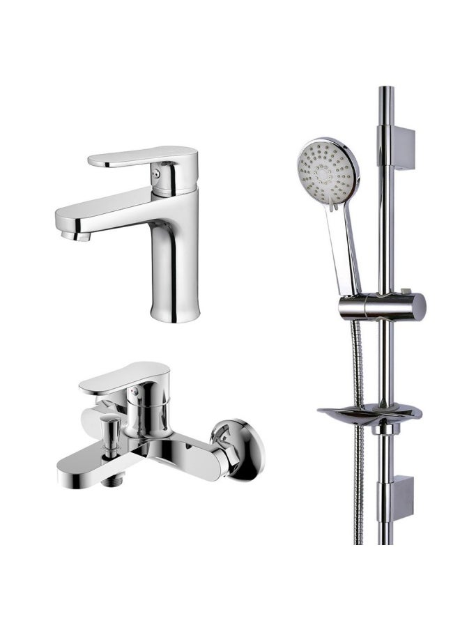 DANUBE HOME - Milano Fira Collection Basin & Shower Mixerw/Shower Kit (3Pcs) - Image 1