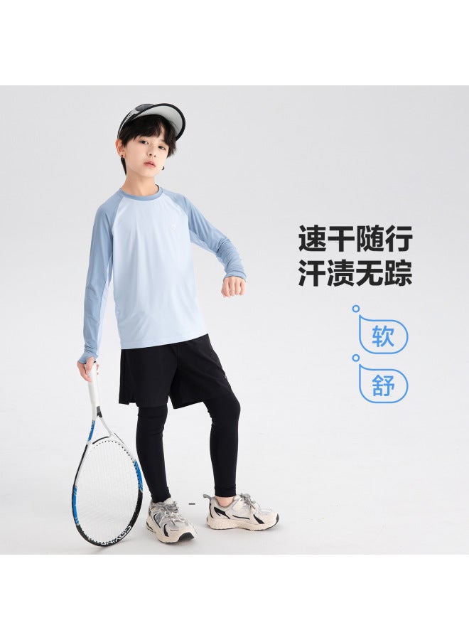 Boys' Autumn Sports Quick-drying Badminton Long-sleeved T-shirt  New Youth And Kidsren's Outdoor Lightweight Tops