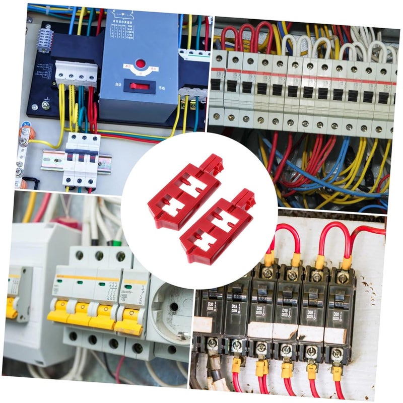 ABOOFAN Mini Circuit Device 2pcs Locking Circuit Breaker Locks Red Easy Installation for Safety and Compliance - Image 5