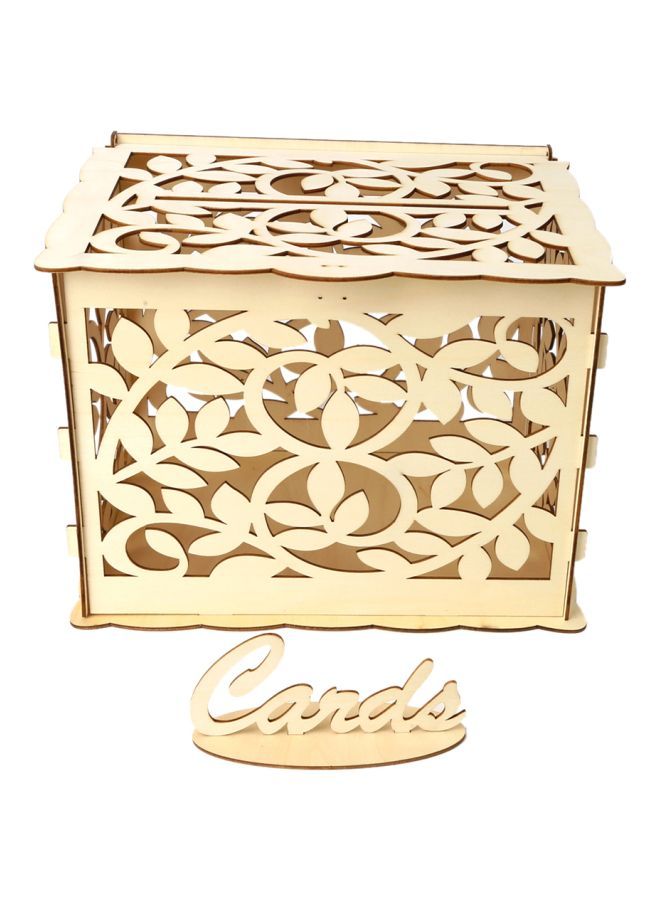 NIBEMINENT Wooden Wedding Card Box With Lock And Sign Kit YWH1818 - Image 1