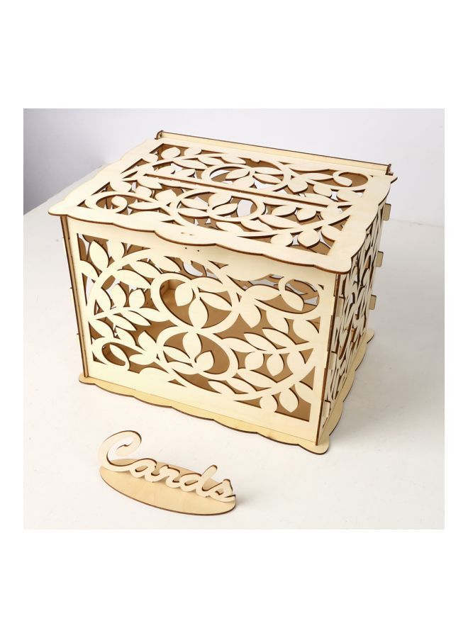 NIBEMINENT Wooden Wedding Card Box With Lock And Sign Kit YWH1818 - Image 3