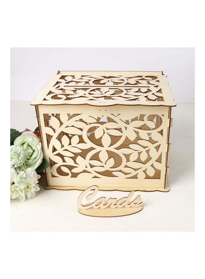 NIBEMINENT Wooden Wedding Card Box With Lock And Sign Kit YWH1818 - Image 5