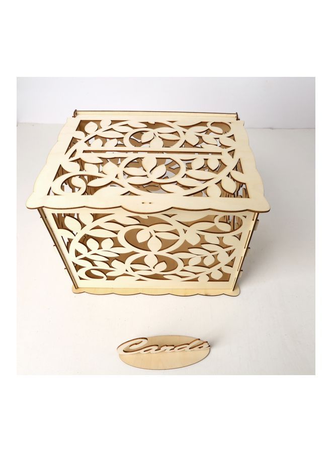 NIBEMINENT Wooden Wedding Card Box With Lock And Sign Kit YWH1818 - Image 4
