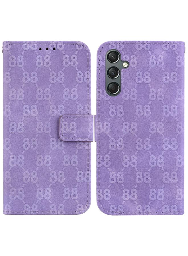 erorex Case For Samsung Galaxy A25 5G Double 8-shaped Embossed Leather Phone Case - Image 1