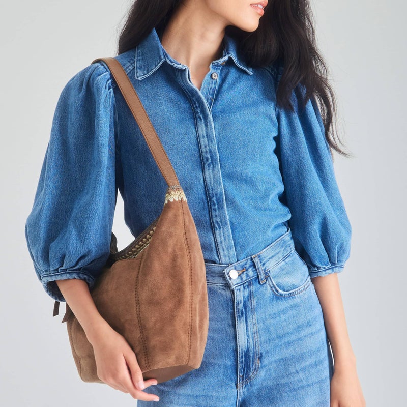 The Sak Sequoia Hobo Bag - Premium Large Leather Women's Handbag for Everyday & Travel - Durable Purse With Zipper Pocket - Image 2