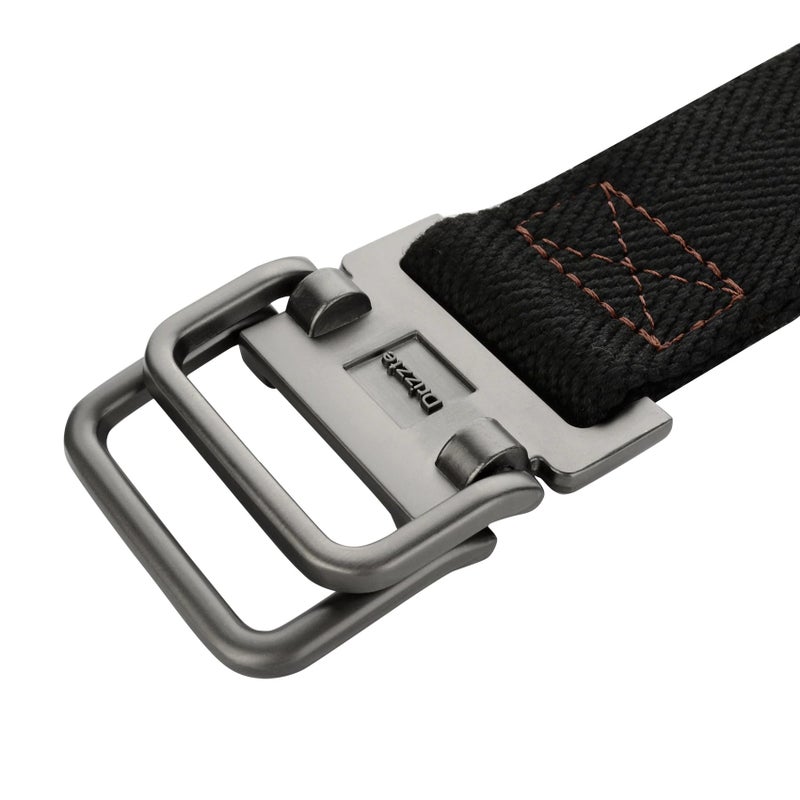 Drizzte Drizzte Belt Men Size 39'' Web Fabric Canvas Belts D Ring Belt Casual Adjustable Military Work Tactical Belt Black  - Image 4