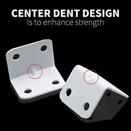 Rpi shop - 12 Pcs Heavy Duty Corner L Angle Bracket, 1 Inch X 1 Inch (25mm X 25mm) Corner Braces with Screws, Powder Coated 90 Degree Joint L Shape Bracket for DIY Projects, Furniture, etc - Image 3