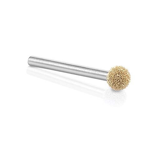 Kutzall Original Sphere Rotary Burr, 1⁄8" Shaft, Fine - Wood Carving Bit for Dremel, Foredom, DeWalt, Milwaukee Tools. Abrasive Tungsten Carbide Coating, 1⁄4" (6.3mm) Head Diameter, S-14-EG - Image 2