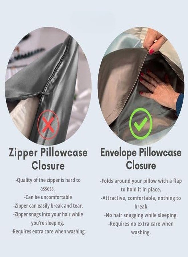 GROPOTIT Pillow Cover Set Envelope Closure Pillow Cover 2 Piece Pillow Cover with 3 Scrunchies Pillow Covers for Hair and Skincare (Green) - Image 4