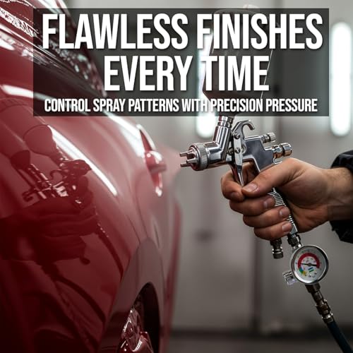 LE LEMATEC Air Compressor Regulator with Pressure Gauge - Precise Control for Pneumatic Tools, Spray Painting, Tire Inflation, Air Compressor Attachments & Pressure Switch, 1/4 NPT, 0-150 PSI AR-01 - Image 4