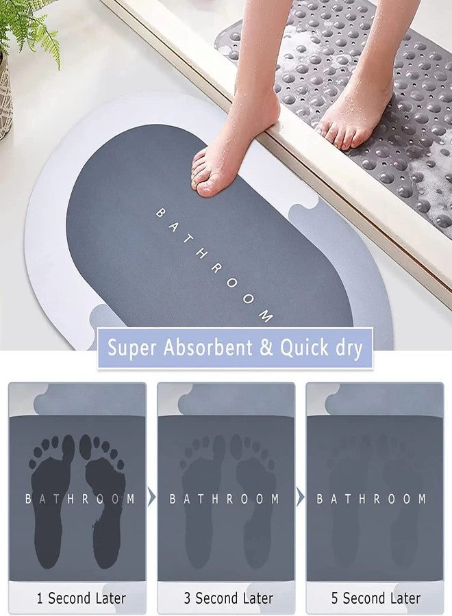 Finalize® Floor Mat, Doormat, Bathroom Carpet Cushion Mat Bathroom mat Water Absorbing Non Slip Floor mat Quick Drying Water for Home Diatomite Door Mat Soft Silicone Super Absorbent - Image 4