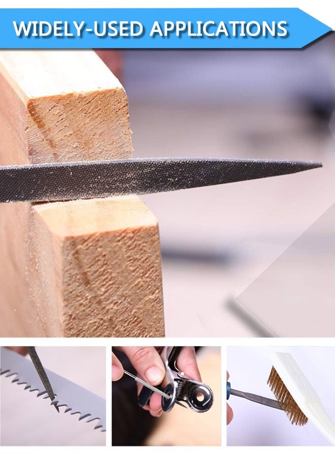 HAWAWA 13Pcs Piece Hand & Needle File Tool Set, 6 Diamond Files, 6 Steel Files, Cleaning Brush & Carrying Case, for Precision Metal File Work, Wood, Jewelry, Plastic, DIY Carving Tool Kit - Image 5